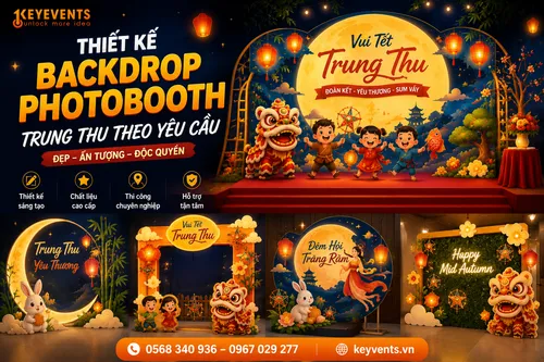 Thiết Kế Backdrop, Photobooth Trung Thu Theo Yêu Cầu