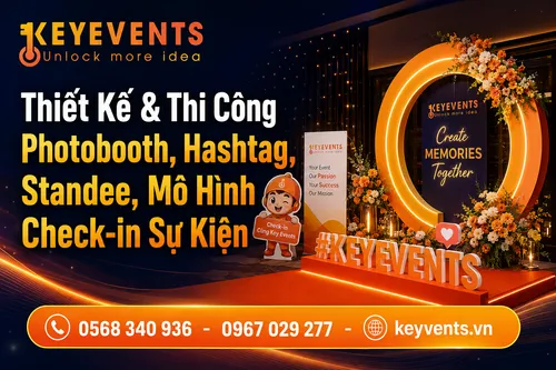 Thiết Kế & Thi Công Photobooth, Hashtag, Standee, Mô Hình Check-in Sự Kiện