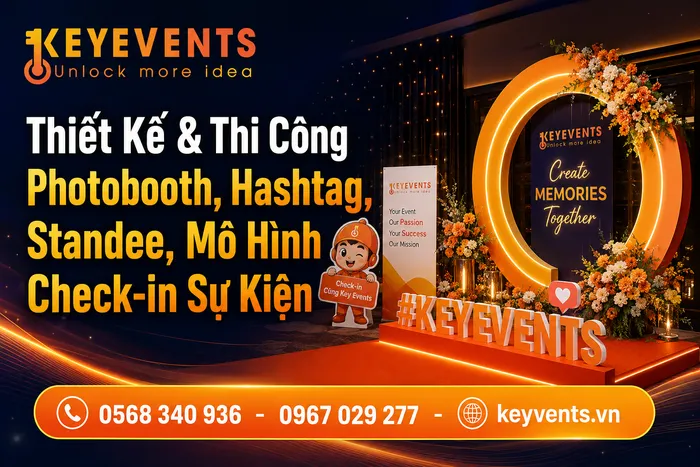 Thiết Kế & Thi Công Photobooth, Hashtag, Standee, Mô Hình Check-in Sự Kiện