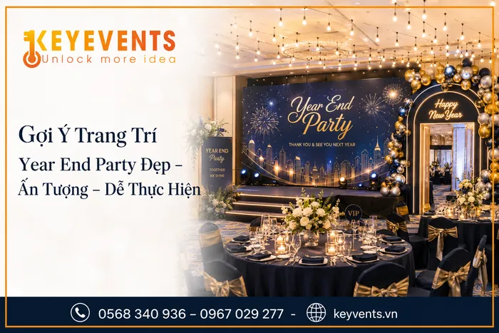 Gợi Ý Trang Trí Year End Party Đẹp – Ấn Tượng – Dễ Thực Hiện