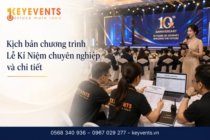 Kịch bản chương trình Lễ Kỉ Niệm chuyên nghiệp và chi tiết