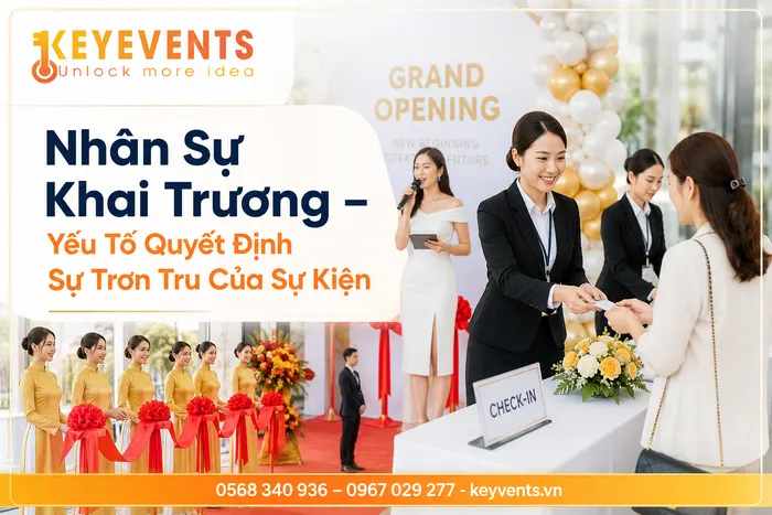 Nhân Sự Khai Trương – Yếu Tố Quyết Định Sự Trơn Tru Của Sự Kiện